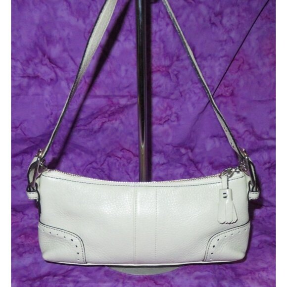 Coach 2005 Vintage Hampton pebbled leather demi baguette shoulder bag 5052 - Picture 2 of 11